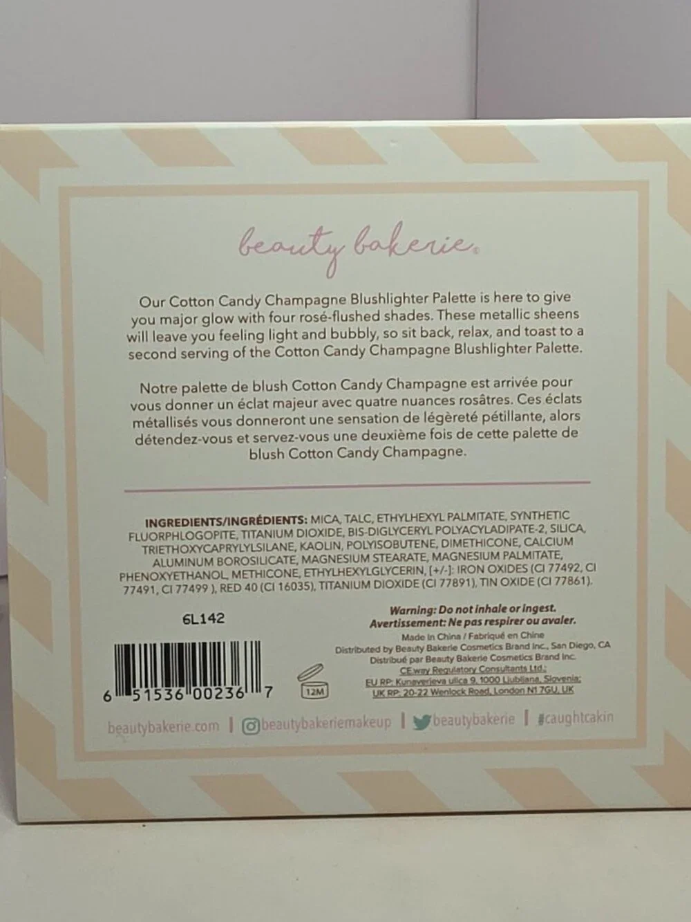 Beauty Bakerie COTTON CANDY CHAMPAGNE Blushlighter PALETTE